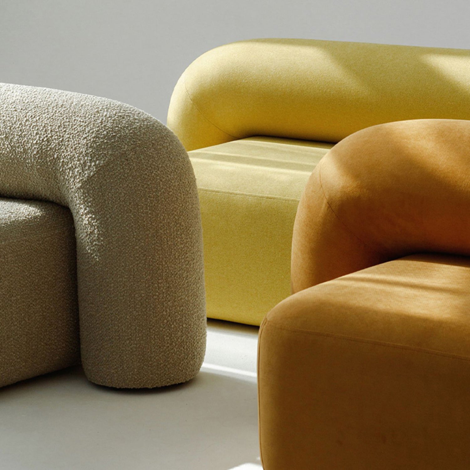 Modern Minimalist Velvet Sofa 2/3-Seater Armless Living Room Sofa