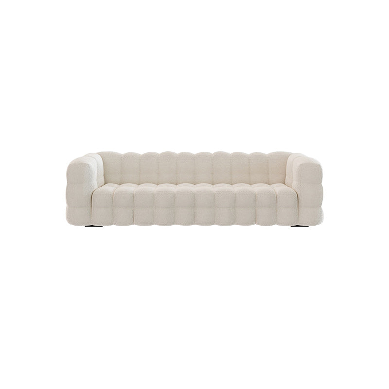 White Tuxedo Arm Sofa 39.37" Wide Contemporary Sofa for Living Room