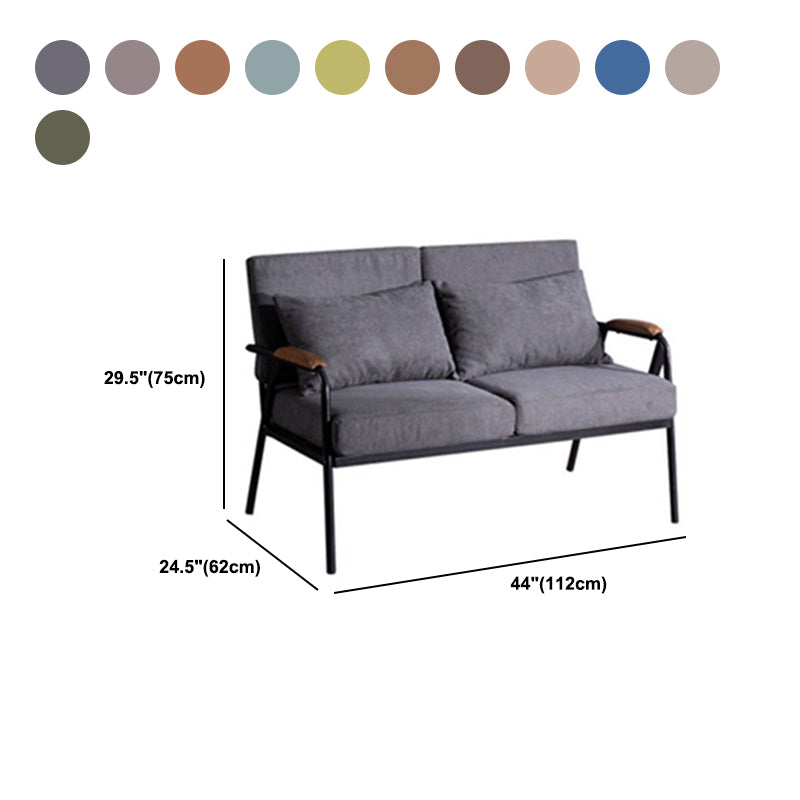 Square Arm Sofa 24.40" Wide 2-seater Sofa with Loose Back for Living Room