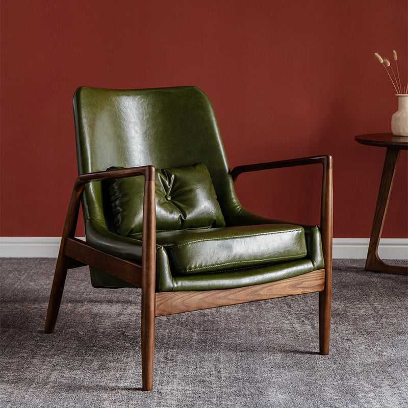 Contemporary Arms Included with Pillow Basic Four Leg Accent Armchair