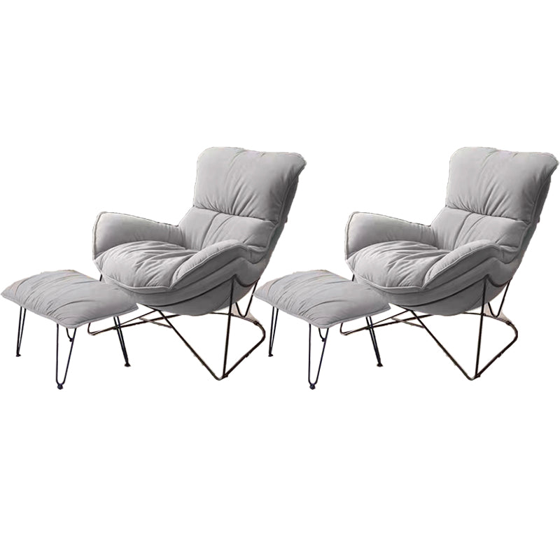 Contemporary Bonded Leather Reclining with Black Legs Lounge Accent Chair