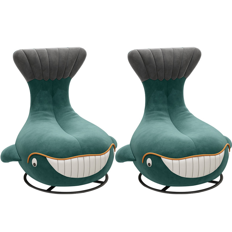 Contemporary Upholstered Armless with Black Legs Parsons Chair