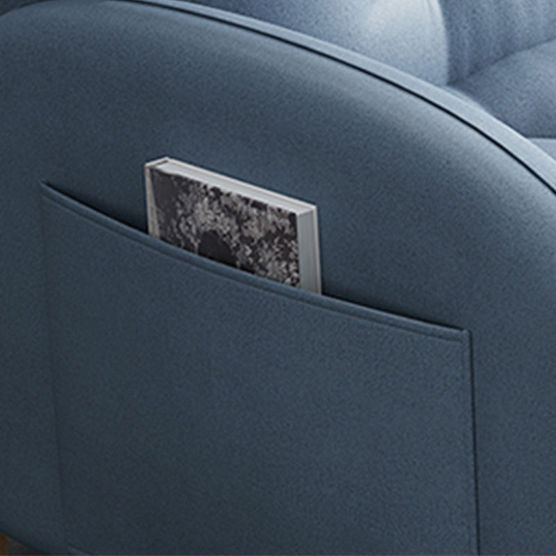 Contemporary Bonded Leather Arms Included with Ottoman Lounge Accent Chair