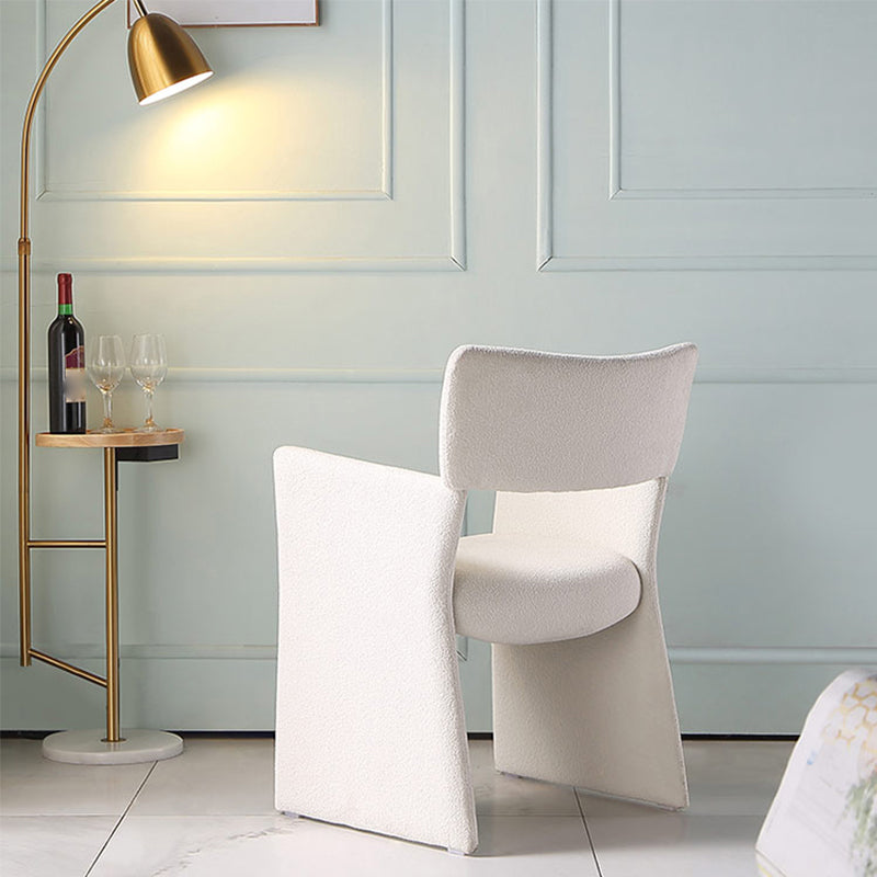 Mid-Century Modern Sled Arm Chair Fixed Back Accent Armchair for Living Room