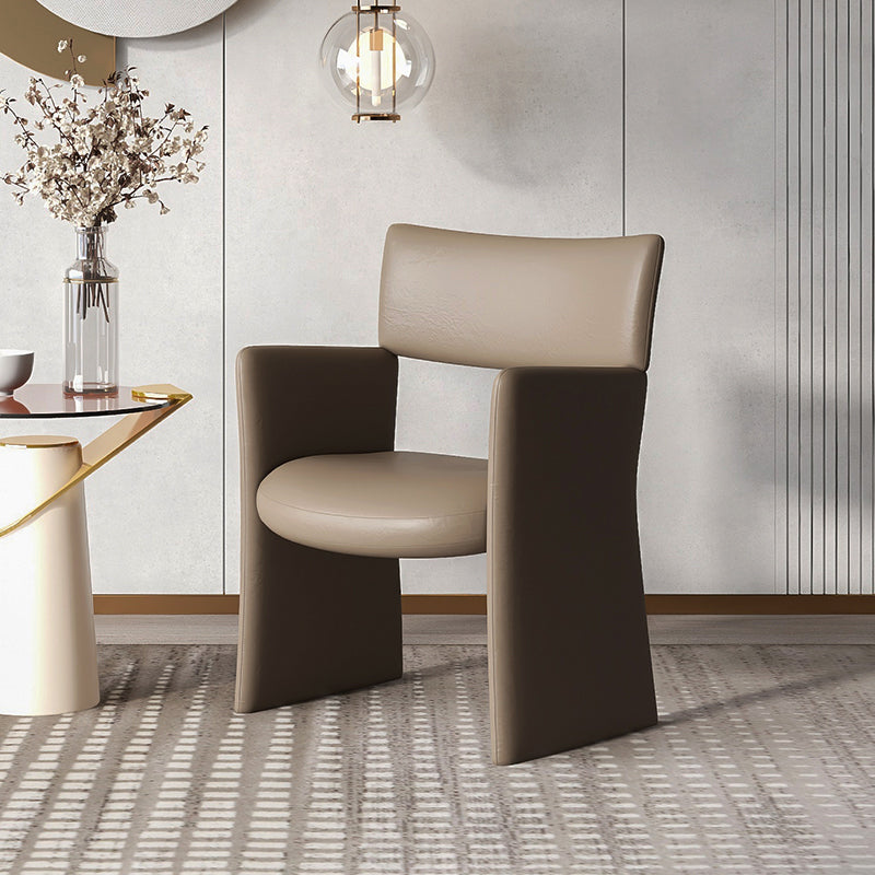 Mid-Century Modern Sled Arm Chair Fixed Back Accent Armchair for Living Room