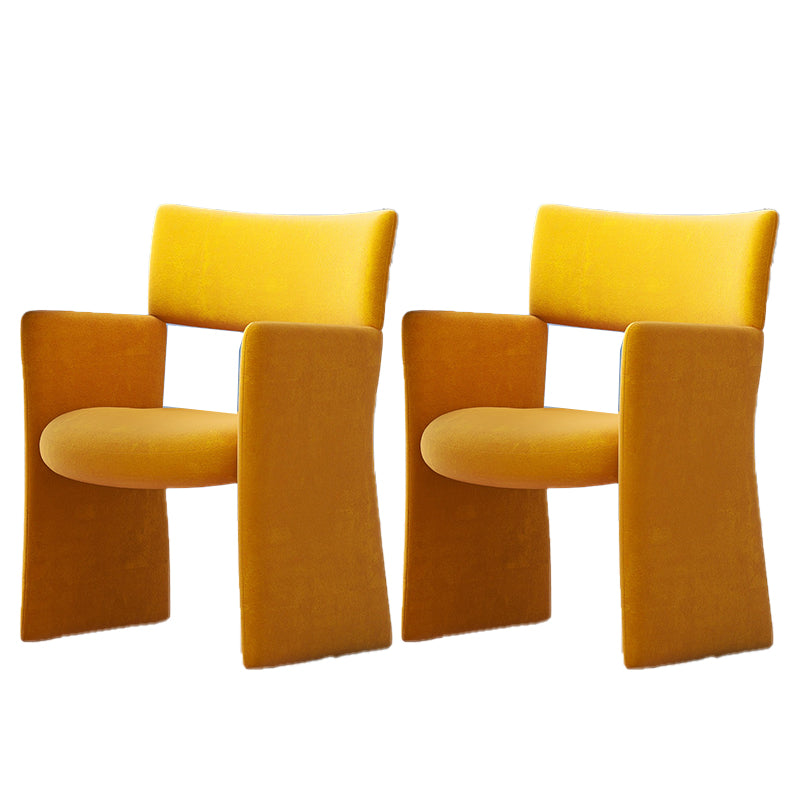 Mid-Century Modern Sled Arm Chair Fixed Back Accent Armchair for Living Room