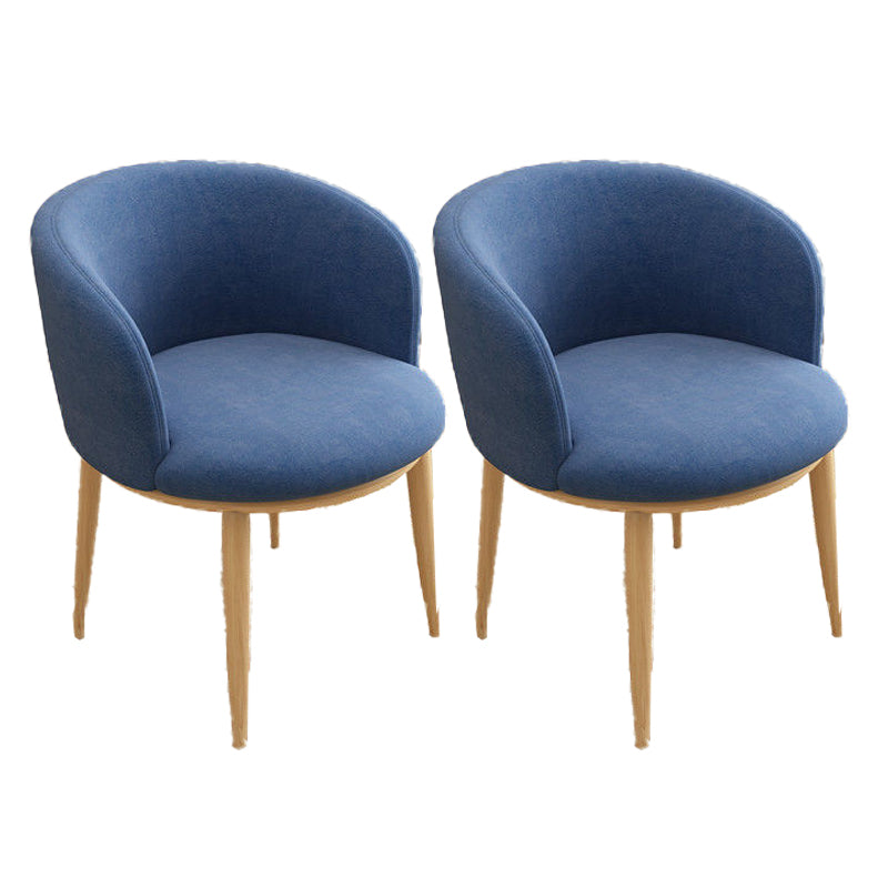 Nordic Fabric Arms Included Basic Four Leg Sloped Arms Accent Armchair