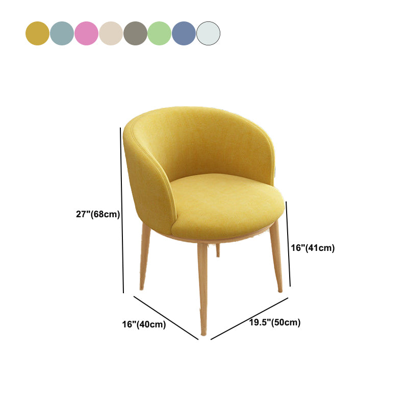 Nordic Fabric Arms Included Basic Four Leg Sloped Arms Accent Armchair