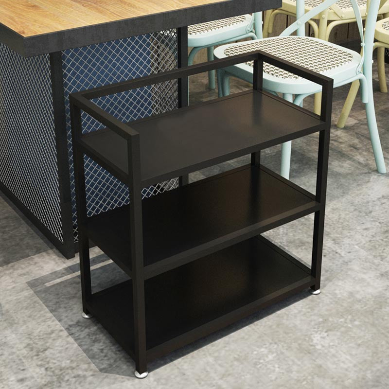 Contemporary Metal Prep Table 25.59"H Rolling Prep Table for Dining Room
