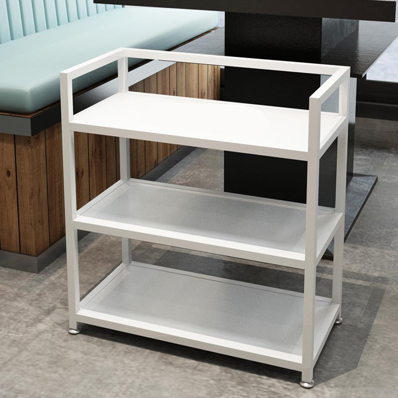 Contemporary Metal Prep Table 25.59"H Rolling Prep Table for Dining Room