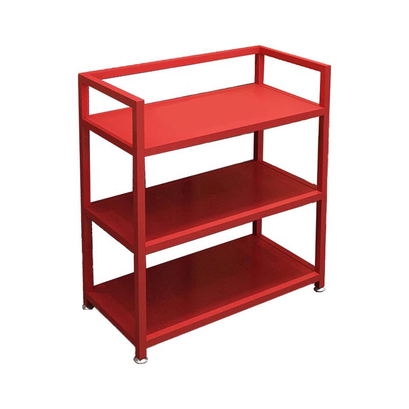 Contemporary Metal Prep Table 25.59"H Rolling Prep Table for Dining Room