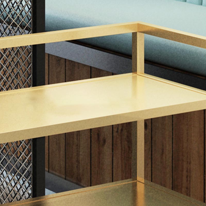 Contemporary Metal Prep Table 25.59"H Rolling Prep Table for Dining Room