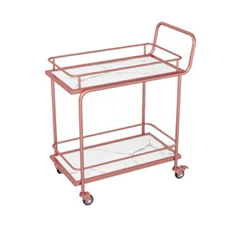 33.86" High Rolling Modern Style Prep Table Stone Prep Table for Dining Room