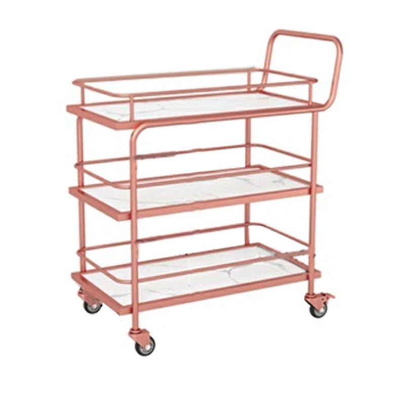 33.86" High Rolling Modern Style Prep Table Stone Prep Table for Dining Room