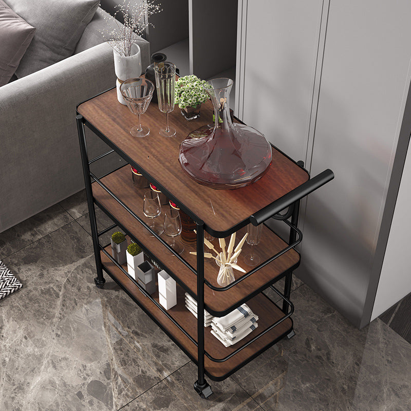 35.43" High Modern Prep Table Rolling Stone Prep Table for Dining Room