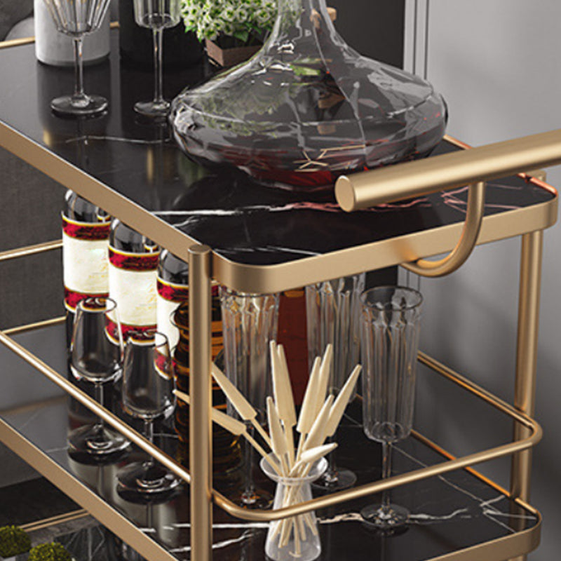 35.43" High Modern Prep Table Rolling Stone Prep Table for Dining Room