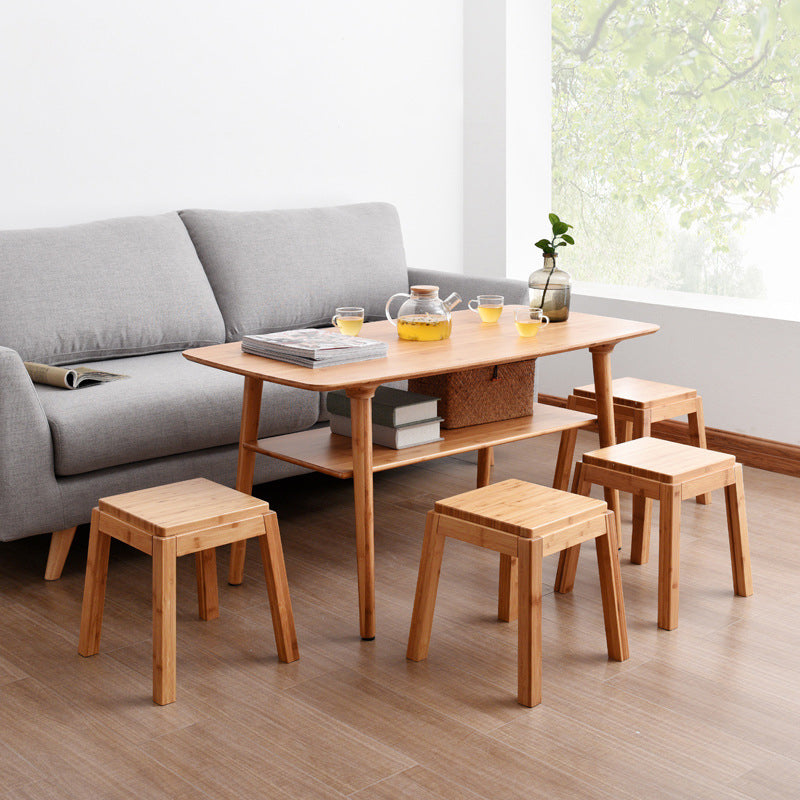 Scandinavian Style Coffee Cocktail Table Solid Wood 4 Legs Coffee Table