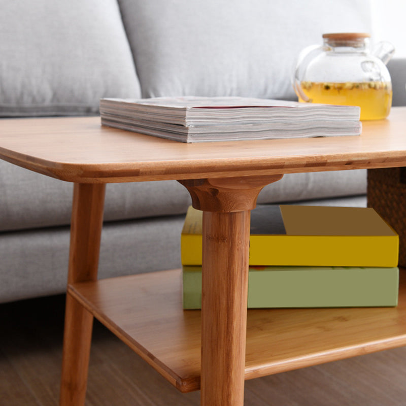 Scandinavian Style Coffee Cocktail Table Solid Wood 4 Legs Coffee Table