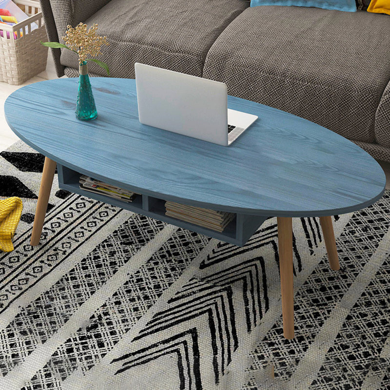 Contemporary Style Coffee Cocktail Table Wooden 4 Legs Coffee Table