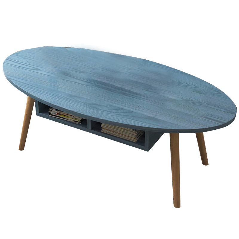 Contemporary Style Coffee Cocktail Table Wooden 4 Legs Coffee Table