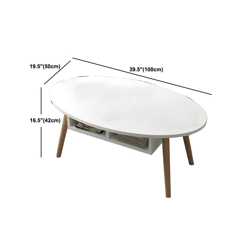 Contemporary Style Coffee Cocktail Table Wooden 4 Legs Coffee Table