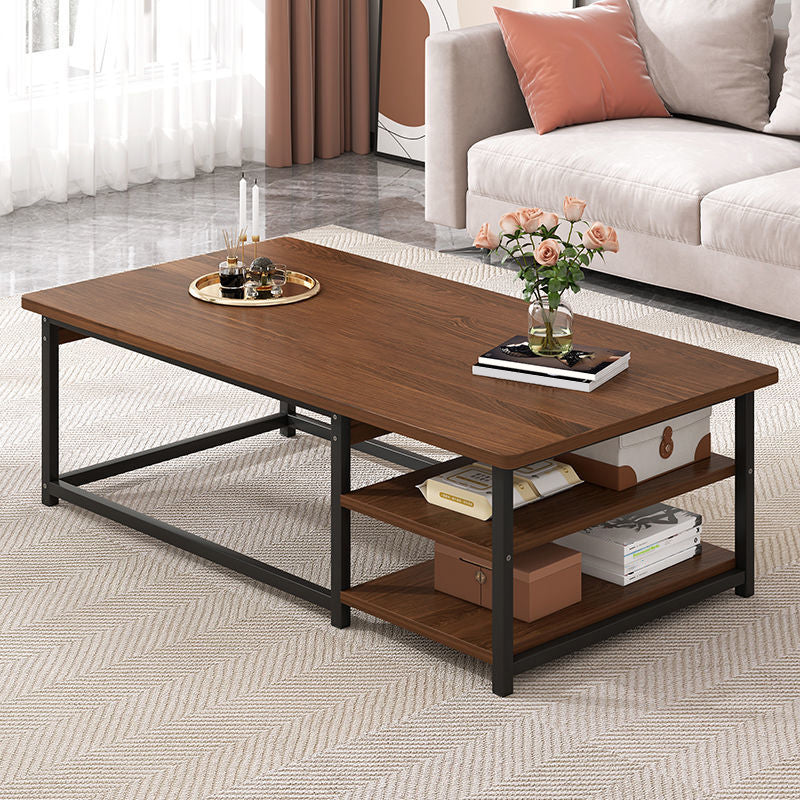 16.54" Tall Contemporary Style Coffee Cocktail Table Metal Frame Coffee Table