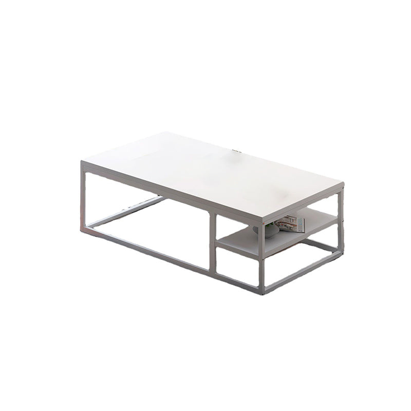 16.54" Tall Contemporary Style Coffee Cocktail Table Metal Frame Coffee Table