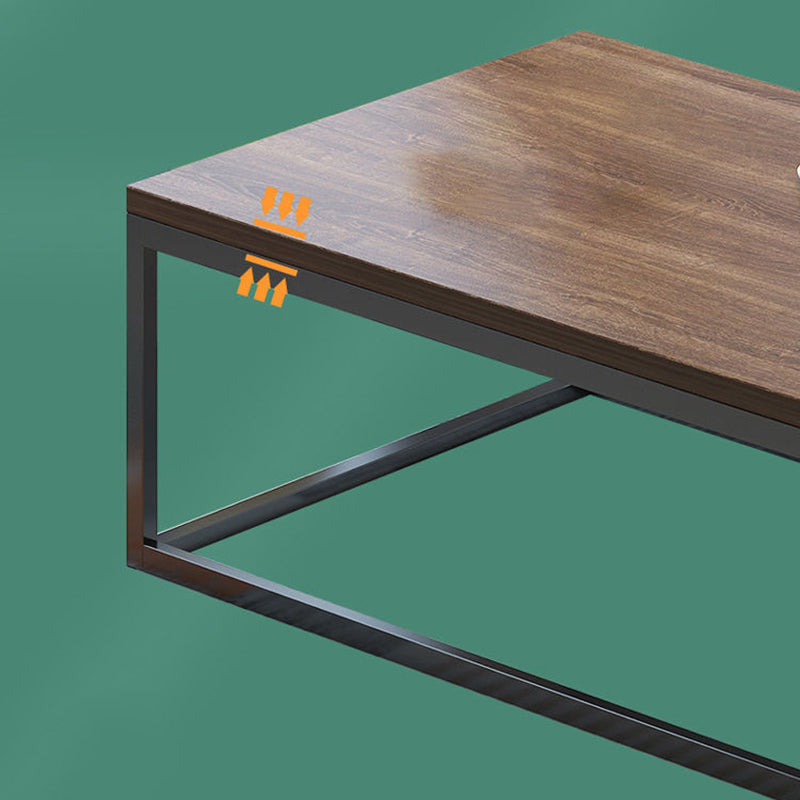 16.54" Tall Contemporary Style Coffee Cocktail Table Metal Frame Coffee Table