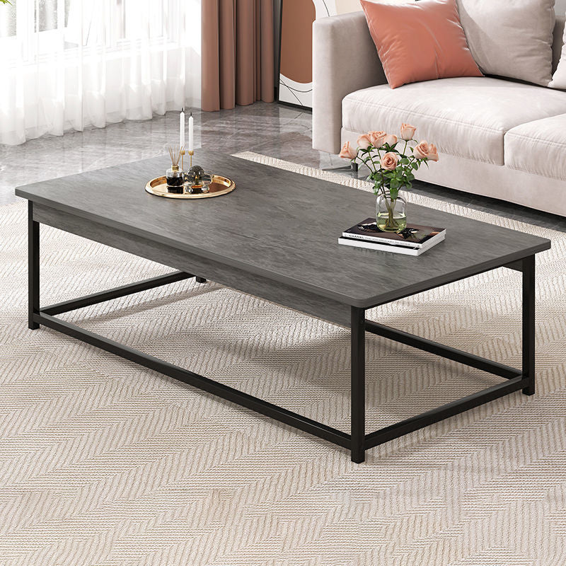 16.54" Tall Contemporary Style Coffee Cocktail Table Metal Frame Coffee Table