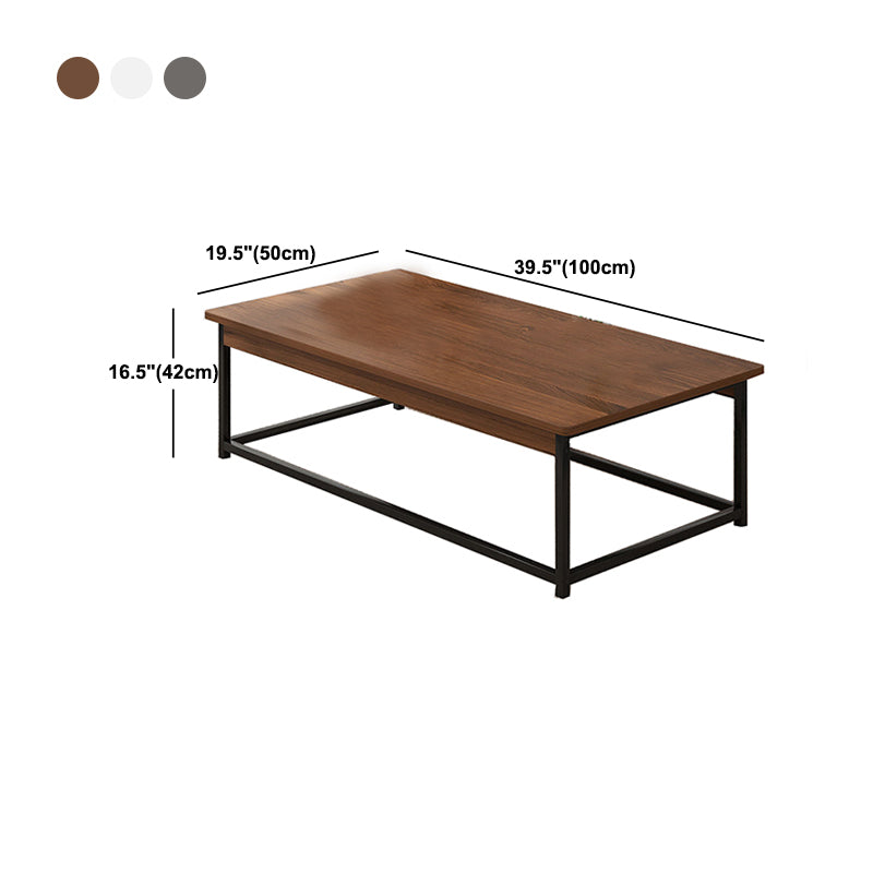 16.54" Tall Contemporary Style Coffee Cocktail Table Metal Frame Coffee Table