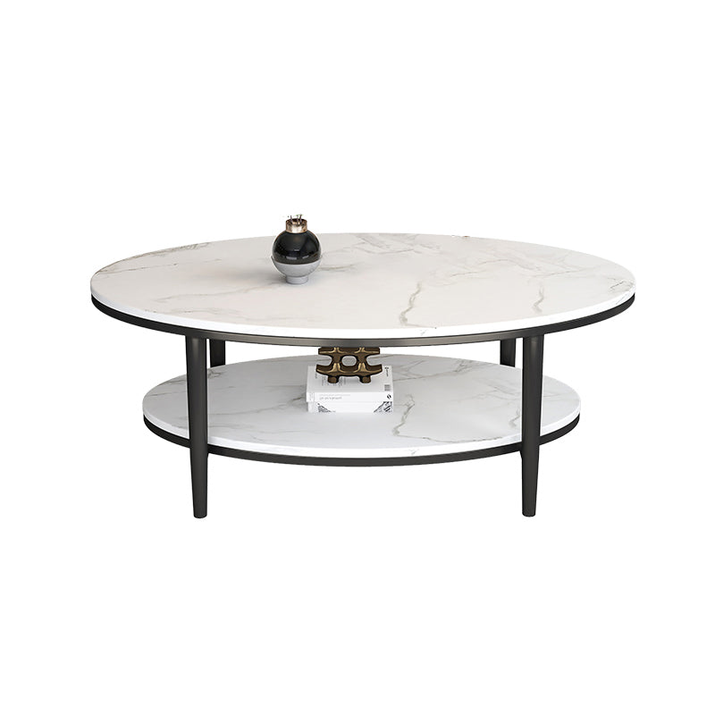 Glam Slate Coffee Cocktail Table Oval Coffee Cocktail Table for Living Room