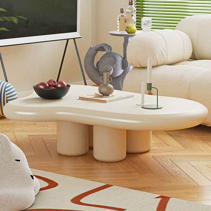Scandinavian Wooden Coffee Table Free form 3 Legs Coffee Table for Bedroom