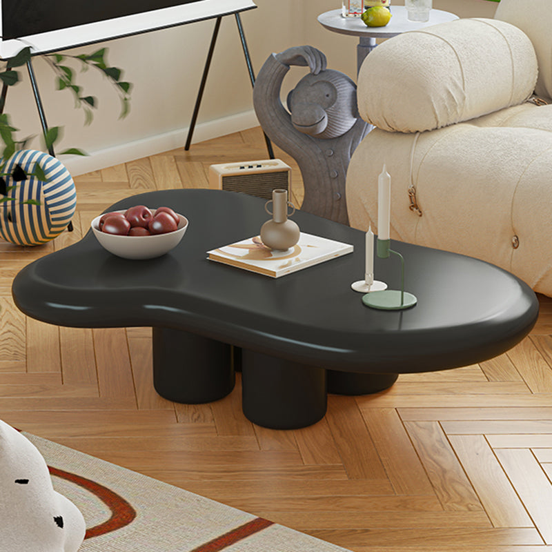 Scandinavian Wooden Coffee Table Free form 3 Legs Coffee Table for Bedroom