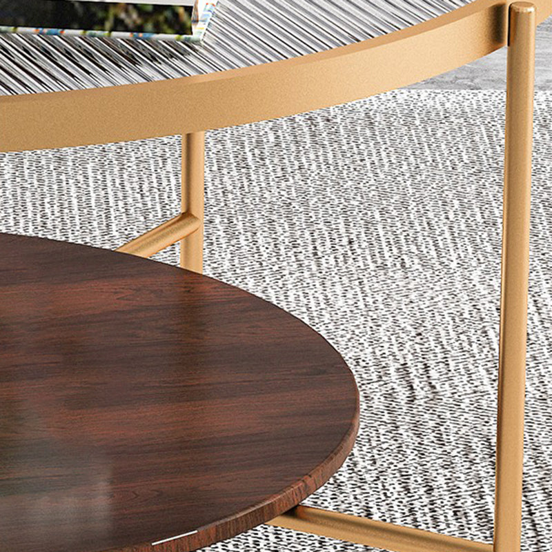 17.72" Tall Contemporary Style Coffee Cocktail Table Glass-Topped Coffee Table