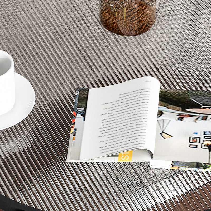 17.72" Tall Contemporary Style Coffee Cocktail Table Glass-Topped Coffee Table