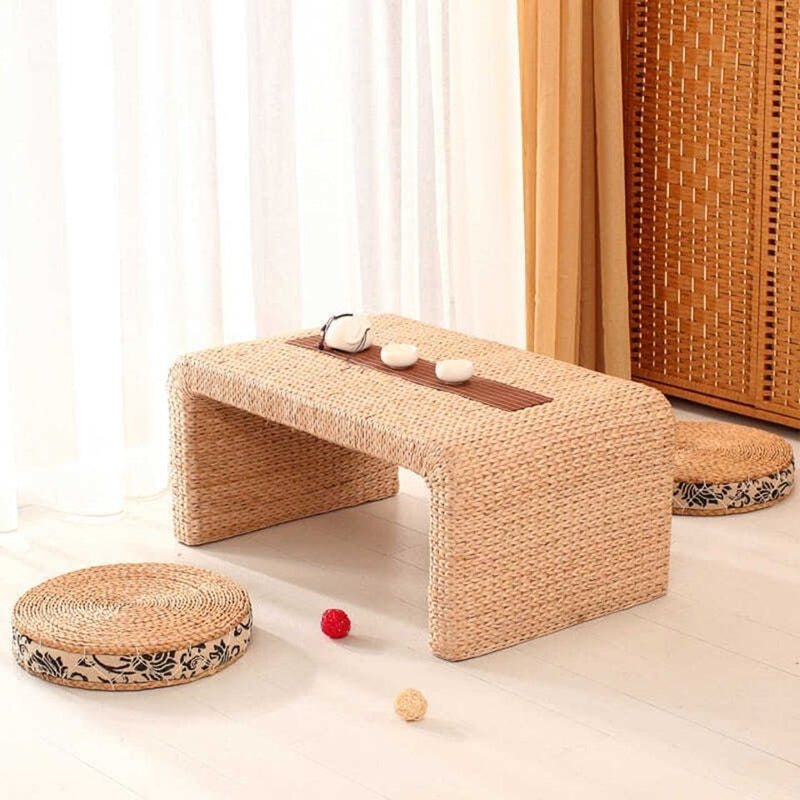 14.96" Tall Scandinavian Style Coffee Cocktail Table Solid Wood Coffee Table