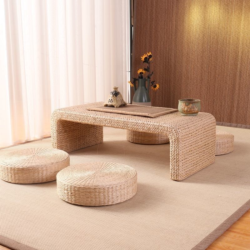 14.96" Tall Scandinavian Style Coffee Cocktail Table Solid Wood Coffee Table