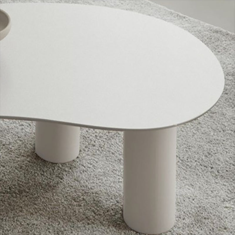 13.78" Tall Contemporary Style Coffee Cocktail Table Wooden 3 Legs Coffee Table