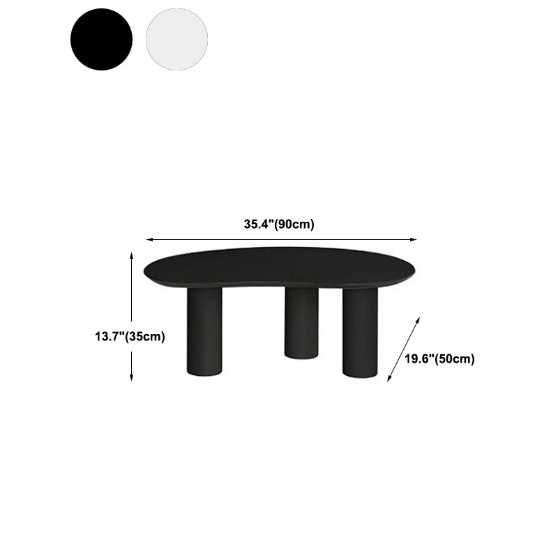 13.78" Tall Contemporary Style Coffee Cocktail Table Wooden 3 Legs Coffee Table