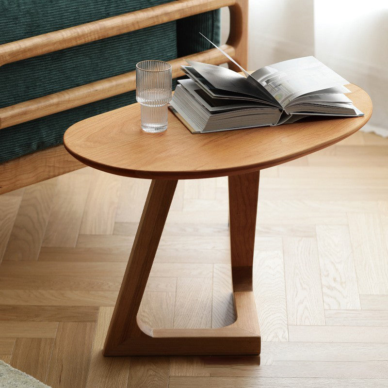 Scandinavian Style Coffee Cocktail Table Solid Wood Oval Coffee Table