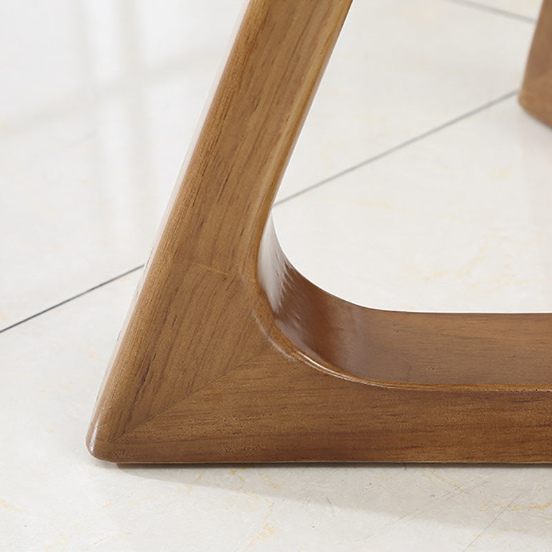 19.69" Tall Scandinavian Style Coffee Cocktail Table Wooden Round Coffee Table
