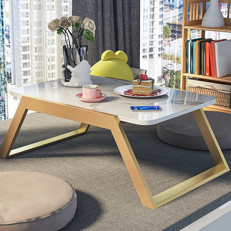 Glam Sled Coffee Table Slate Rectangular Coffee Table Set for Home