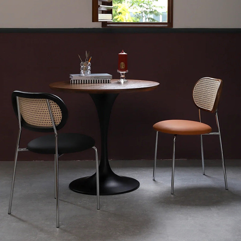 1 Solid Wood Coffee Table Round Minimalist Coffee Table for Living Room