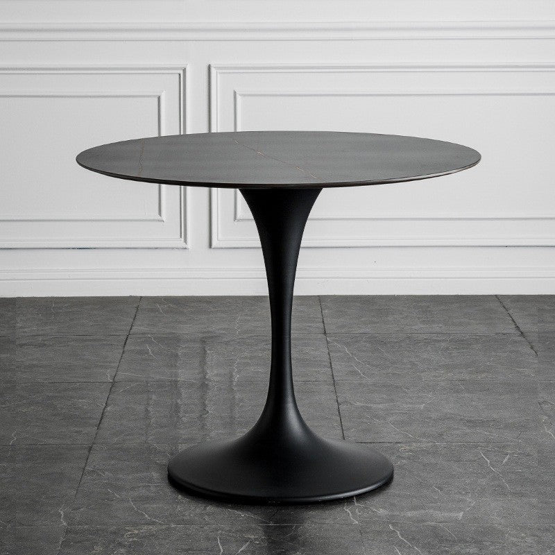 1 Solid Wood Coffee Table Round Minimalist Coffee Table for Living Room