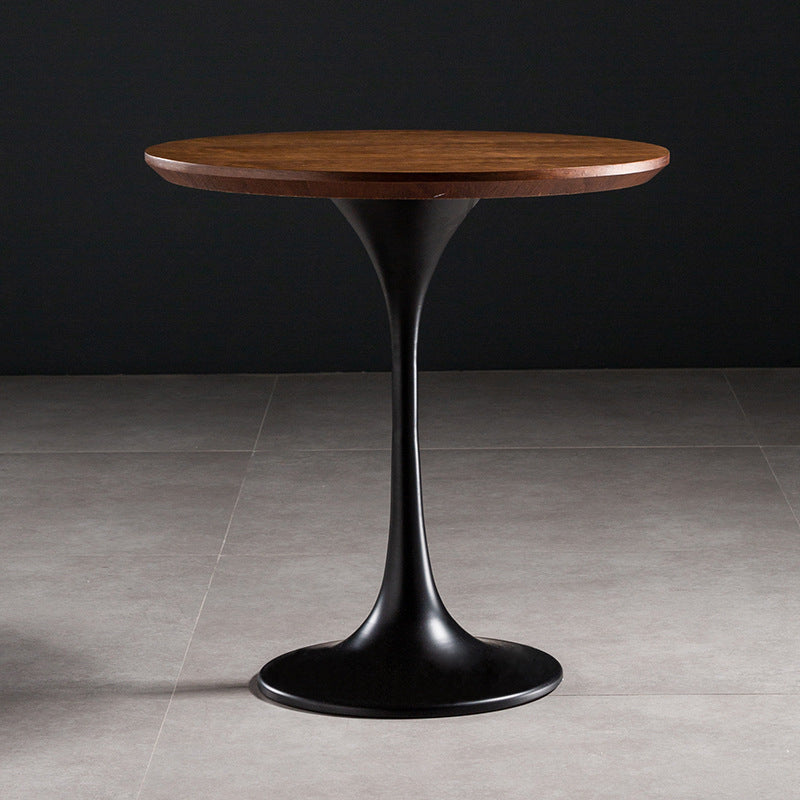 1 Solid Wood Coffee Table Round Minimalist Coffee Table for Living Room