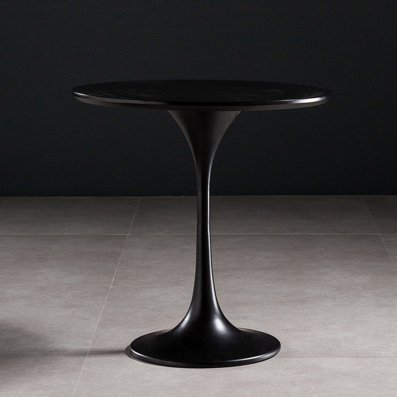 1 Solid Wood Coffee Table Round Minimalist Coffee Table for Living Room