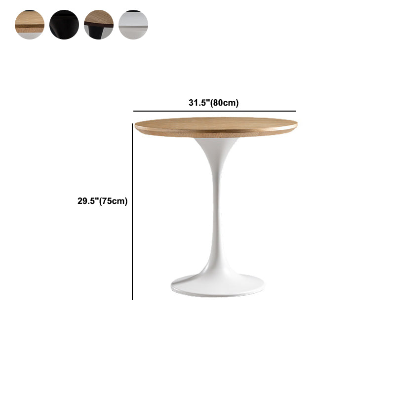 1 Solid Wood Coffee Table Round Minimalist Coffee Table for Living Room