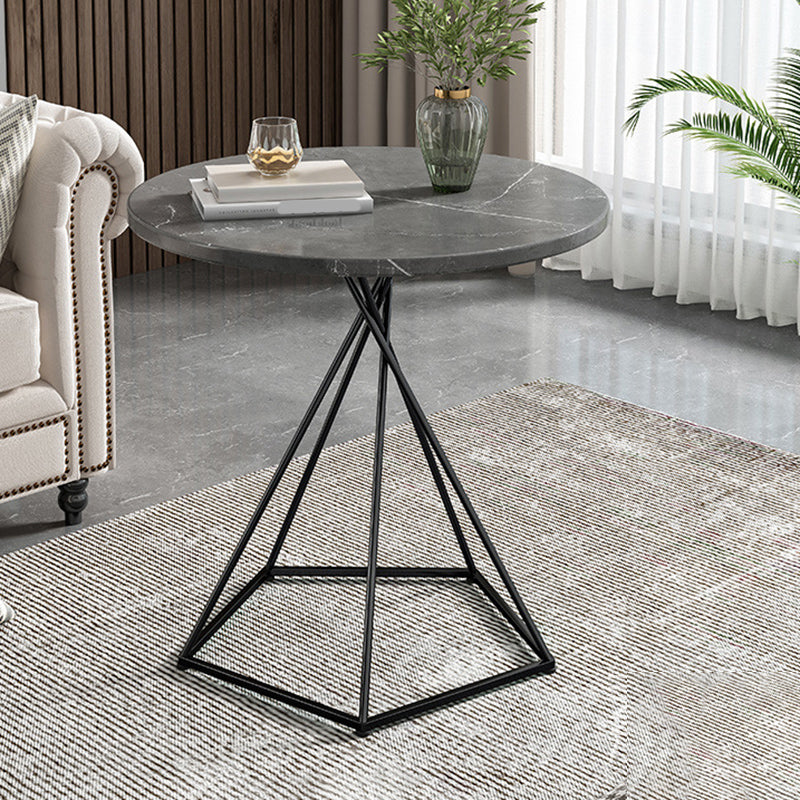 Wood Coffee Table Round Minimalist Coffee Table for Living Room