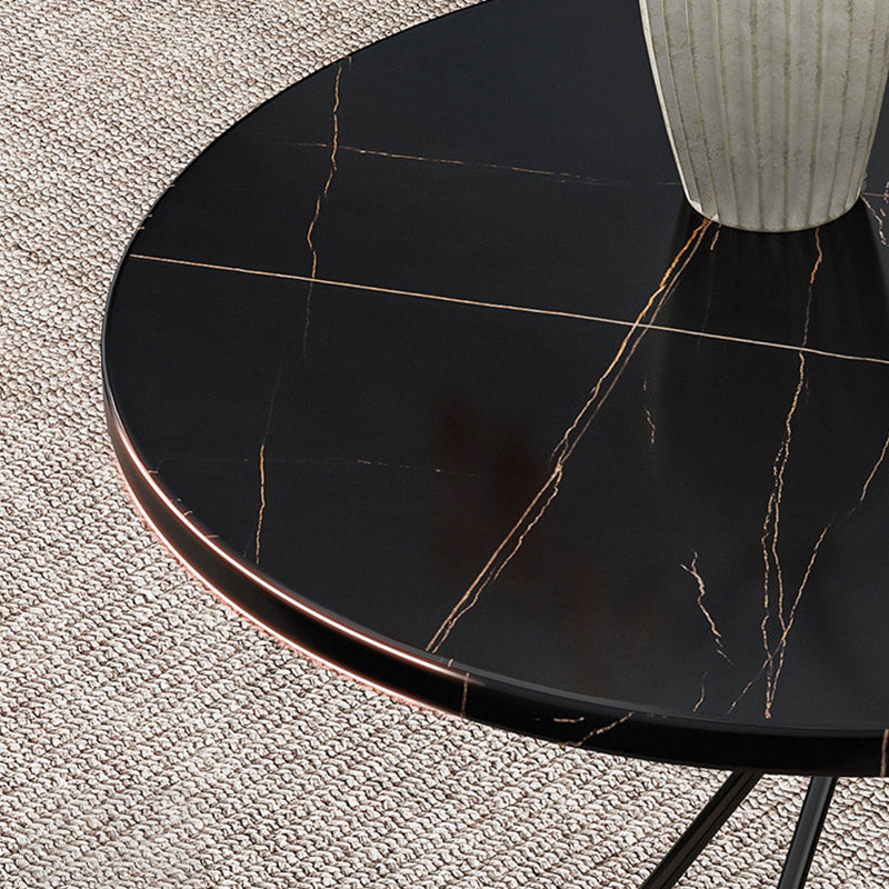 Wood Coffee Table Round Minimalist Coffee Table for Living Room