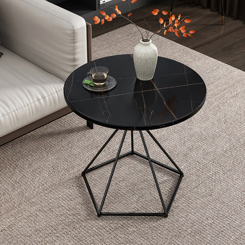 Wood Coffee Table Round Minimalist Coffee Table for Living Room